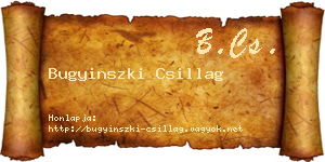 Bugyinszki Csillag névjegykártya
